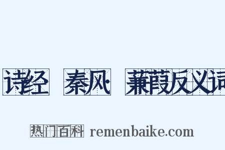 诗经·秦风·蒹葭反义词是什么意思的图片